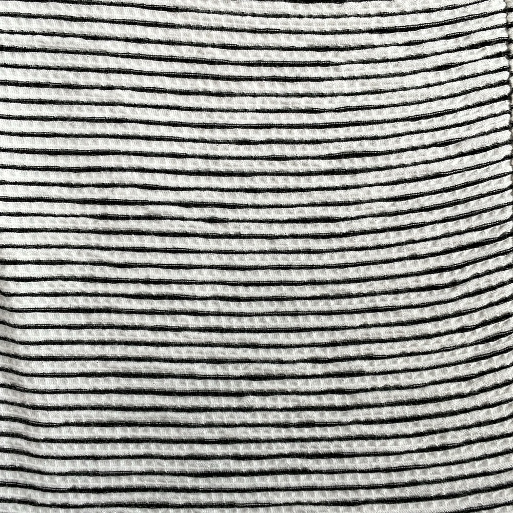 Max Studio Black/White Stripe Textured Twist Knot Hi Lo Dress L EUC - Picture 7 of 14